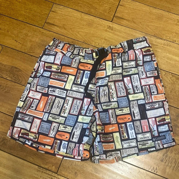 Men’s Columbia swim trunks shorts fishing theme - Picture 1 of 7